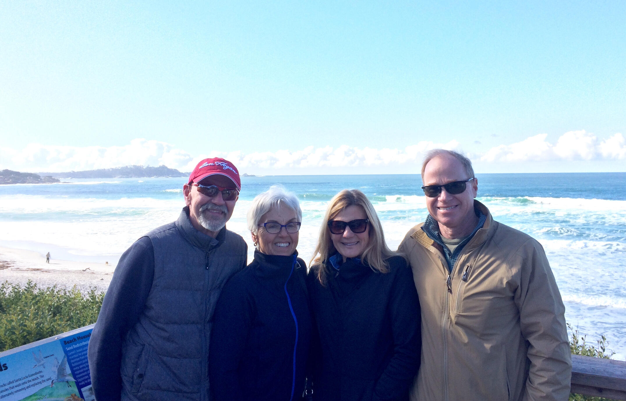 With friends, Alan and Nancy Miner